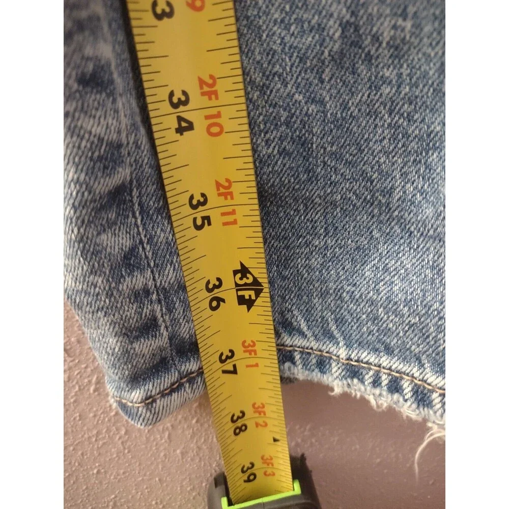 AMERICAN EAGLE Mom Jeans Women's Size 2 STRIGID High Rise Baggy Straight Ripped - Picture 12 of 14